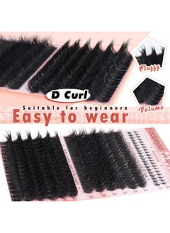 Focipeysa Eyelash Clusters 100D 200D Lashes Extensions With Bottom Lash Volume Lash Clusters 256Pcs Individual Eyelash Extensions 12-18Mm Mixed Eyelash Extensions Diy D Curl Lash Extension At Home  - Image 4