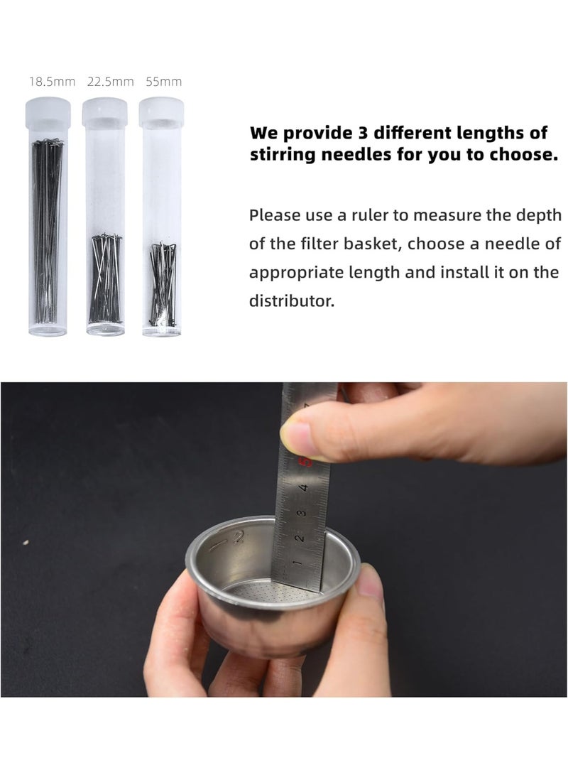 NEOUZA Palm WDT Tool Spinning Espresso Stirrer with Cover,24 Pins, 3 Length Trimmable, Distribution Leveler Accessories for Coffee Machine Portafilters (53mm) - Image 3