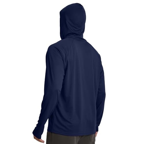 HovSiyla 5 Pack Men's Fishing Shirts Long Sleeve UPF Sun Protection Hoodie Lightweight Hiking Running Swimming Athletic Shirt Black Grey White Navy Red Small - Image 2