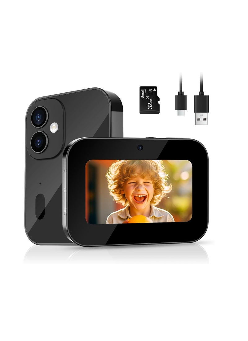 General - Digital Camera with Autofocus, 4K Small Digital Camera with Triple Lens, Point and Shoot Digital Camera with 3 in Touch Screen, 64MP Compact Camera with 16X Digital Zoom for Beginners, Teens and Kids - Image 1