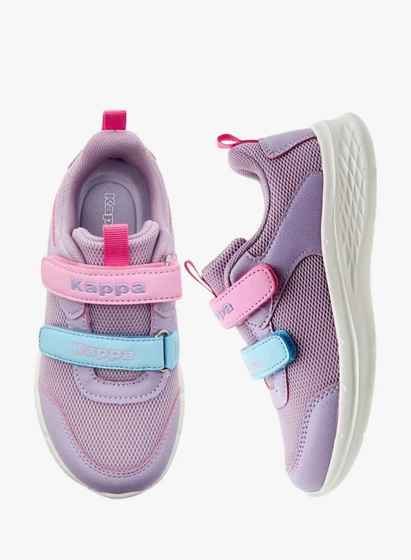 Kappa Girls Colourblock Sneakers with Hook and Loop Closure