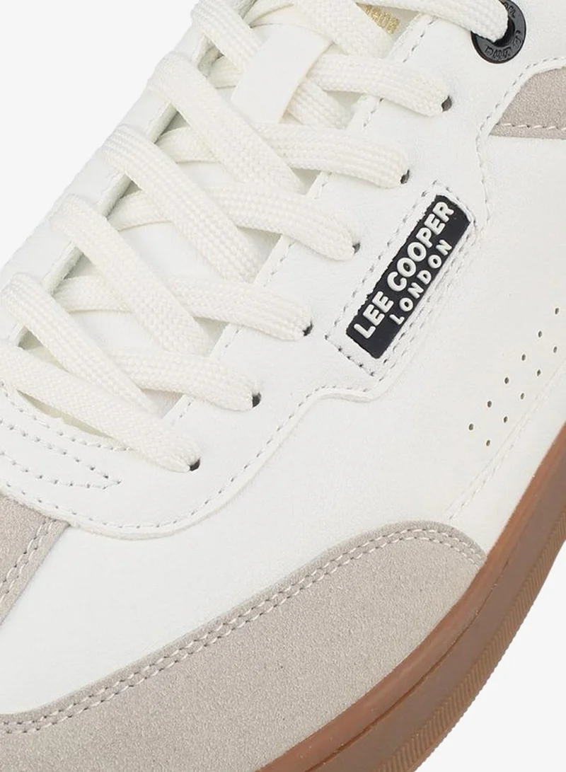 Lee Cooper WHITE Men Panelled Lace-Up Sneakers for Men | Best Price UAE