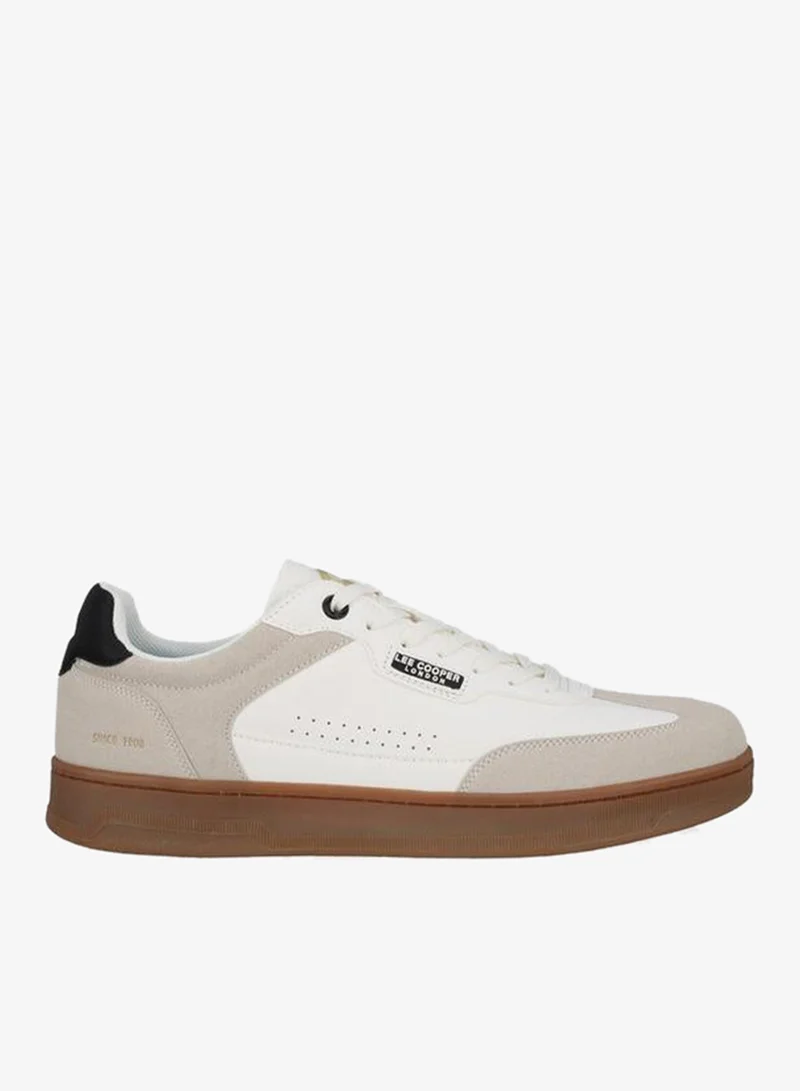 Lee Cooper WHITE Men Panelled Lace-Up Sneakers for Men | Best Price UAE