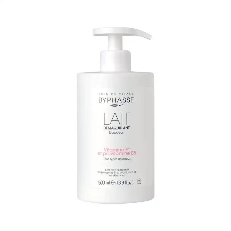 Byphasse Soft Cleansing Milk With Vitamin E And Provitamin B5 For All Skin Types- 500ml