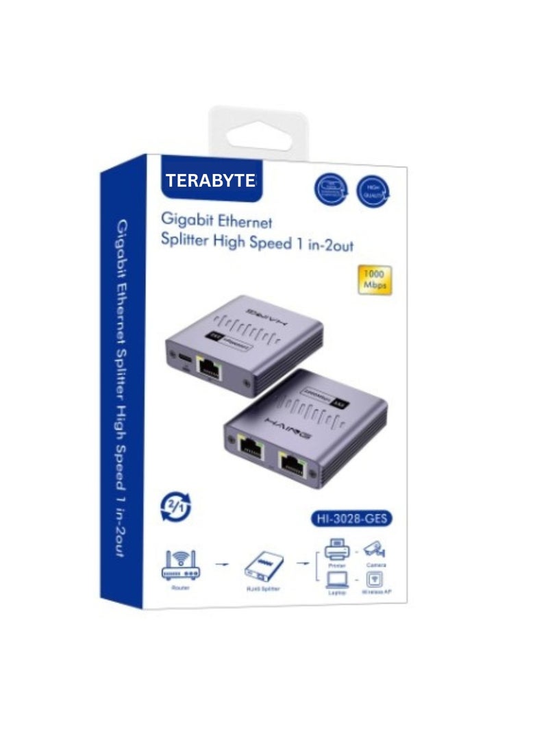 Terabyte Gigabit Ethernet Splitter High Speed 1 in -2out 1000MBPS  - Image 1