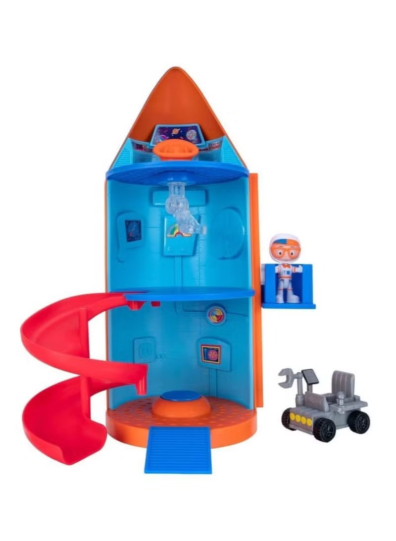بليبي Rocket Ship Interactive Playset – 14-Inch Space Toy with Sounds, 3-Inch Astronaut Figure, Alien, UFO & Rover (Ages 3+) - Image 4