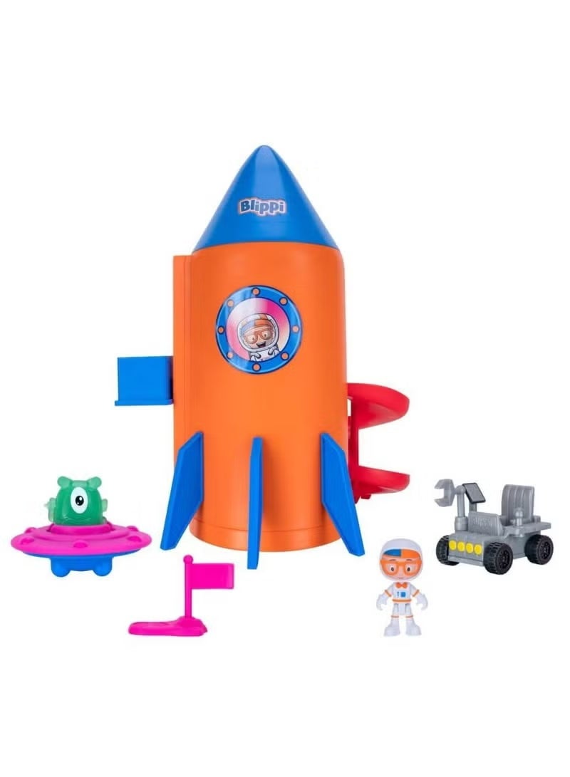 بليبي Rocket Ship Interactive Playset – 14-Inch Space Toy with Sounds, 3-Inch Astronaut Figure, Alien, UFO & Rover (Ages 3+) - Image 3