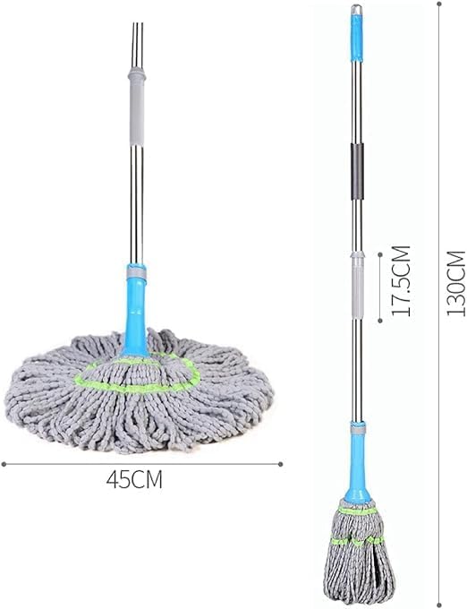 Flygon Self Wringing Twist Mop Wet Mop for Floor Cleaning with Long Handle Heavy Duty Floor Mop for Hardwood Vinyl Tile Marble Laminate Home Office Kitchen - Image 2