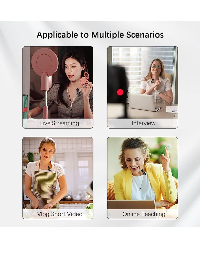 Wireless Lavalier Microphone for iPhone iPad Plug and Play Mini Mic for YouTube TikTok Live Streaming Gaming K Song Recording Auto Noise Reduction (Lightning 1) - Image 5