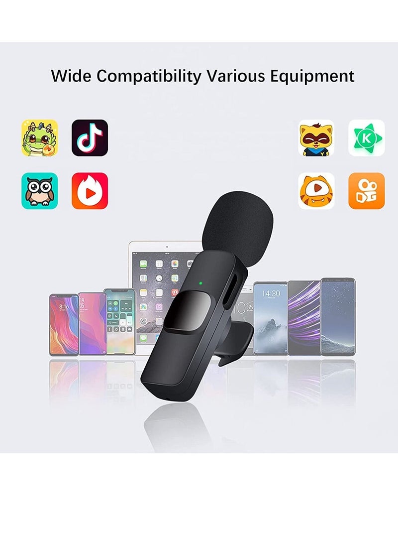 Wireless Lavalier Microphone for iPhone iPad Plug and Play Mini Mic for YouTube TikTok Live Streaming Gaming K Song Recording Auto Noise Reduction (Lightning 1) - Image 4
