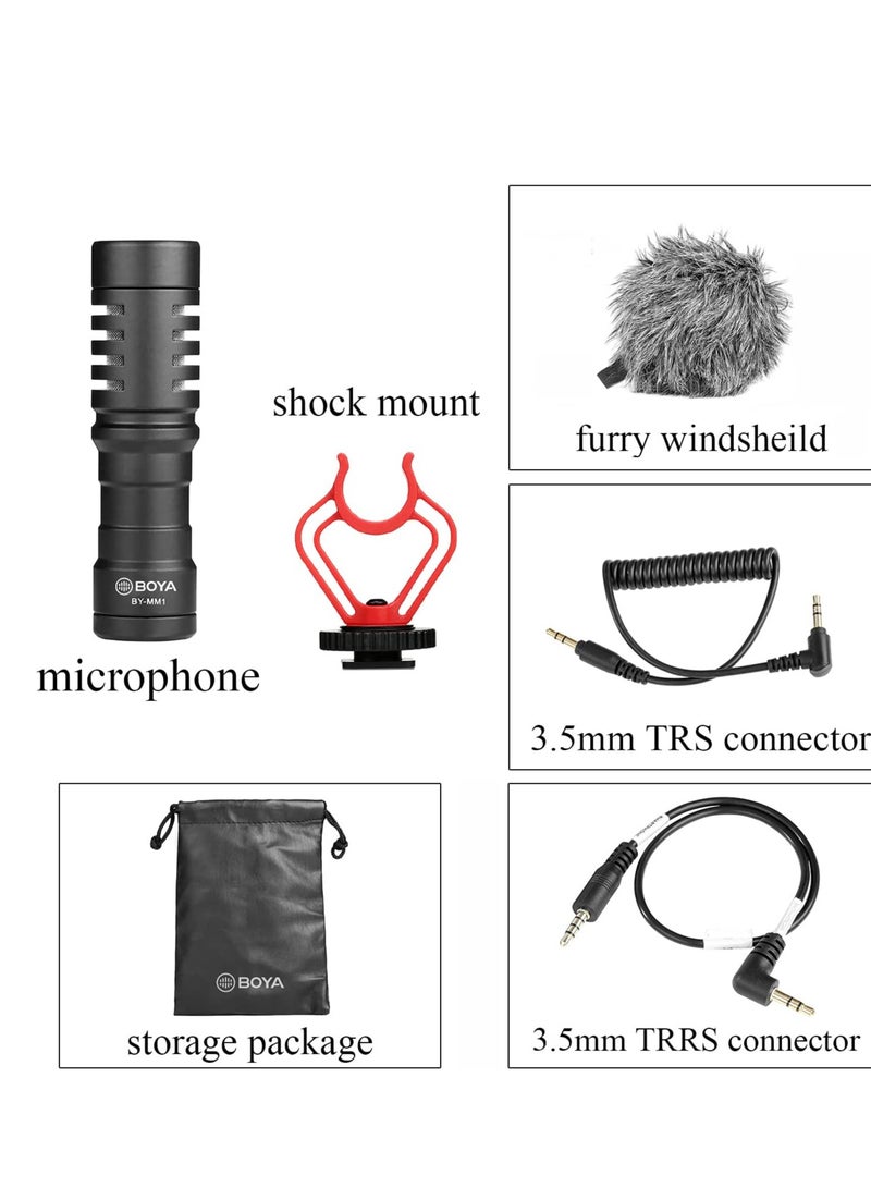 BOYA On Camera Shotgun Video Microphone by-MM1 YouTube Vlogging Facebook Livestream Recording Mic for iPhone Huawei Android Smartphone Canon Nikon Sony DSLR Cameras - Image 4
