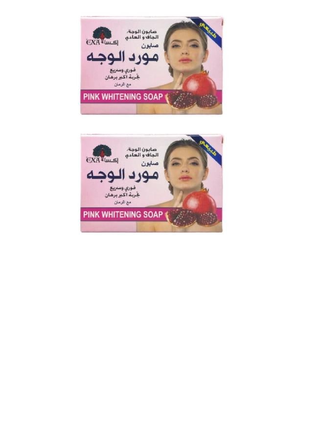 إكسا قطعتين اكسا صابون مورد الوجه للوجه العادي والجاف بالرمان 100 غرام - Image 1