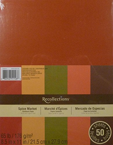 Recollections 50 Sheets 8.5” x 11” Spice Market Cardstock Paper by Recollections - Acid and Lignin Free Paper for Scrapbooks, Arts & Crafts - 1 Pack - Image 1