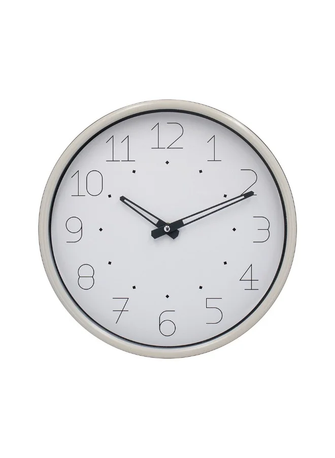 DANUBE HOME Danube Home Sansa Pp Wall Clock - White 30X30X4 Cm Modern Aluminum & Plastic Clocks For Home Stylish Wall Decor For Living Room, Bedroom, Office Decorative Home Accessories