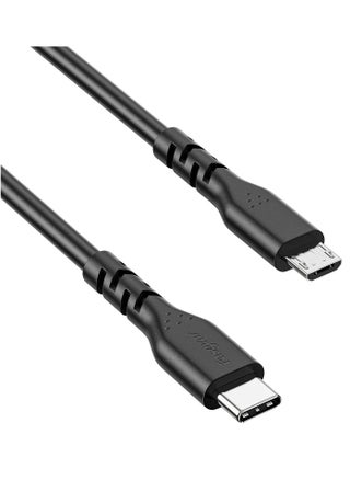 كابل USB C إلى Micro USB بطول 6 أقدام و1.8 متر، عبوة واحدة من كابل Type C إلى Micro B 2.0 Otg لتوصيل جهاز USB C بهاتف Android Micro USB ووحدة تحكم الألعاب وبنك الطاقة ودعم مزامنة البيانات والشحن - pzsku/Z44E0D974C6FFC9188AFDZ/45/_/1711683892/32c26fde-71a3-4091-ba2b-74b9443004c6