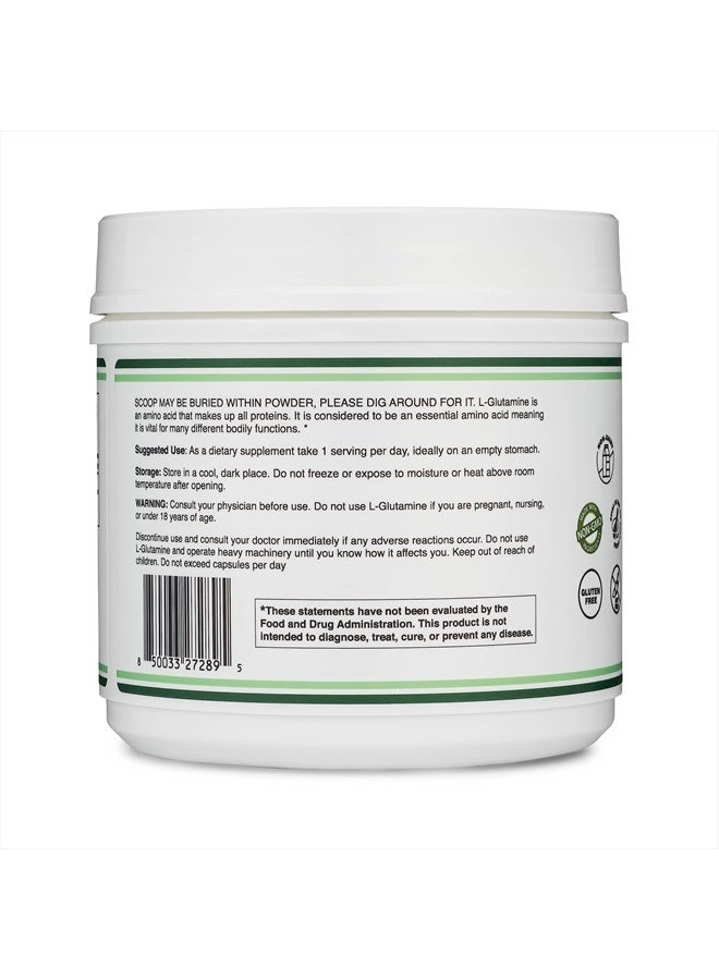 Double Wood Supplements L Glutamine Powder 1.1lbs (100 Servings of 5 Grams Each - Third Party Tested L-Glutamine Powder) Unflavored, Keto, Vegan Friendly (with Scoop) for Exercise Endurance and Gut Health by Double Wood - Image 3