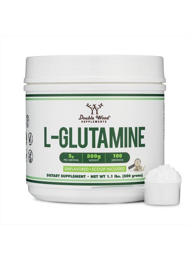 Double Wood Supplements L Glutamine Powder 1.1lbs (100 Servings of 5 Grams Each - Third Party Tested L-Glutamine Powder) Unflavored, Keto, Vegan Friendly (with Scoop) for Exercise Endurance and Gut Health by Double Wood - Image 4