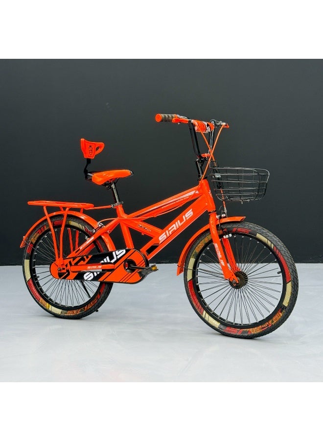 SIRUS Kids Bike 20 Inch, Durable Square Frame with Front Basket and Kickstand Chair, Ages 6-10 Years - Image 3