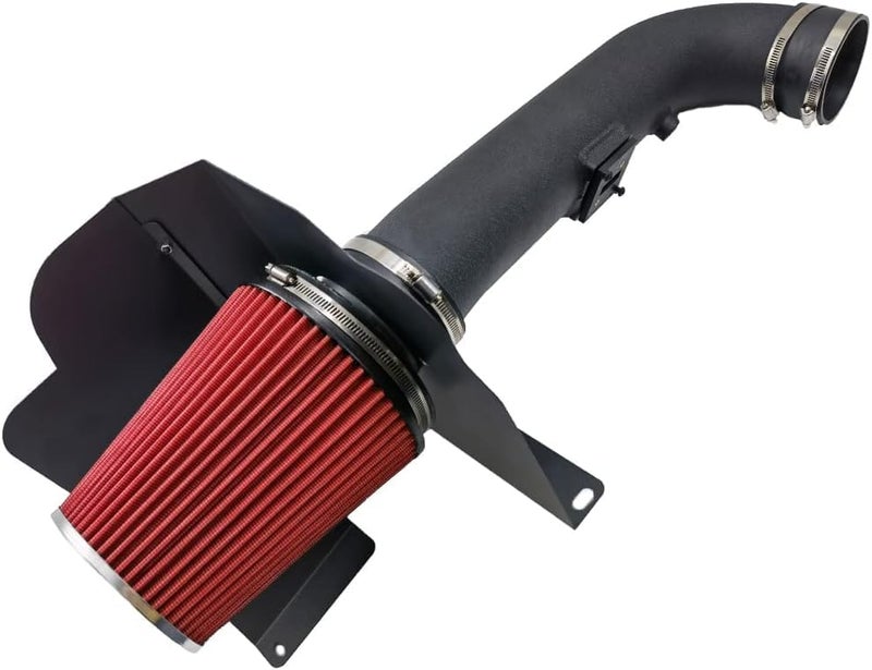 MOOSUN مجموعة سحب الهواء البارد MOOSUN لسيارات شيفروليه وجي إم سي وكاديلاك 2014-2020 5.3L/6.2L V8 (أسود وأحمر) - Image 1