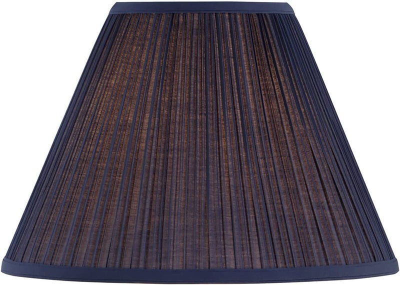 Aspen Creative 33195, Transitional Hardback Empire Shaped Mushroom Pleated Dark Blue Spider Shade, 6" Top x 16" Bottom x 12" Slant - Image 2