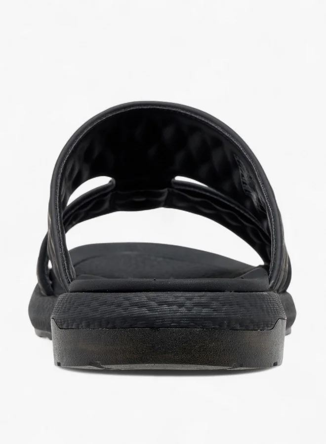 Le Confort Men's Metallic Accent Slip-On Comfort Sandals