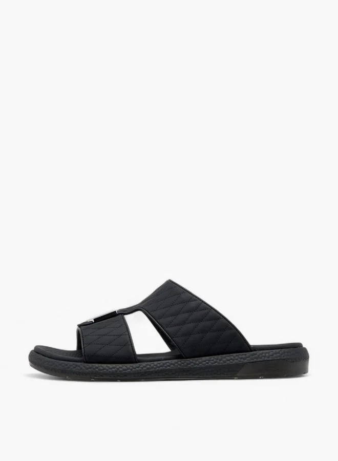 Le Confort Men's Metallic Accent Slip-On Comfort Sandals