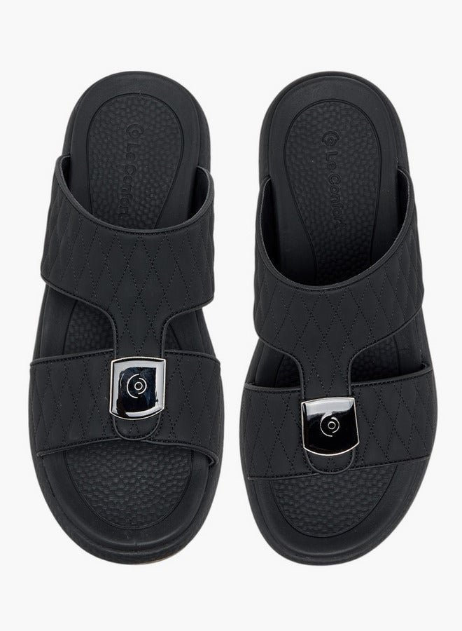 لو كونفورت صنادل رجالية مريحة سهلة الارتداء بلمسة معدنية - Image 2