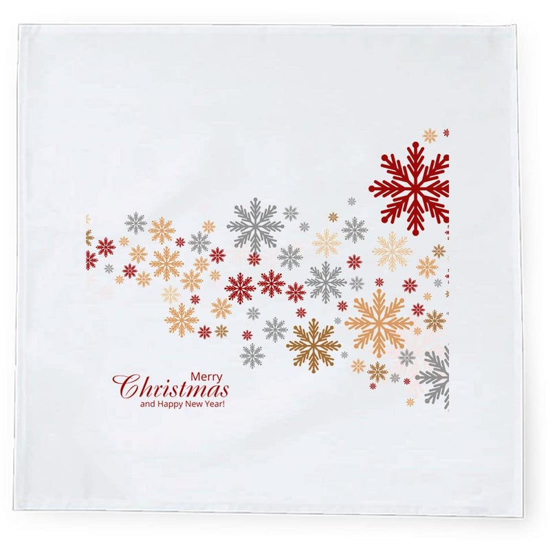 Khakee مناديل طاولة حرير بموضوع عيد الميلاد 6 قطع 10x10 لتزيين عيد الميلاد زينة عيد الميلاد هدية عيد الميلاد xmas21326 - Image 3