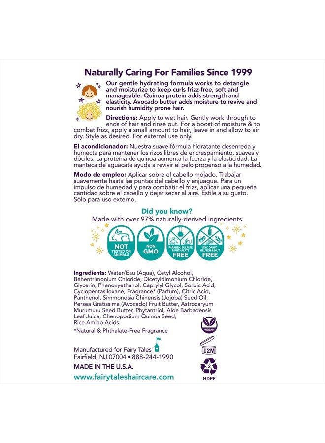 Fairy Tales Curly Q Kids Conditioner for Curly Hair - Moisturizing Kids Hair Conditioner for all Types of Curls Including Multi Cultural Hair - Paraben Free, Sulfate Free, Gluten and Nut Free - 8 oz - Image 2