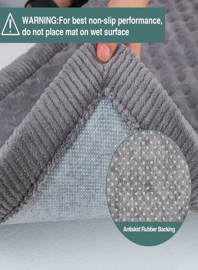 PAGGED Dog Crate Pad 30x19 inch Gray Memory Foam Dog Bed Mat Small Medium Grey Washable Puppy Sleeping Bed Anti Slip - Image 3