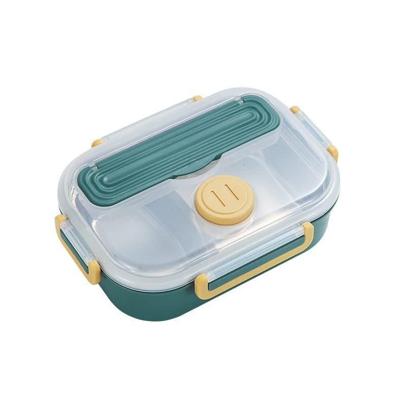 Shivaaro Lunch Box for Kids Lunch Box for Kids 2 Compartment Insulated Plastic Lunch Box Stainless Steel 3 Grid Plastic Lunch Box Multicolor - Image 1