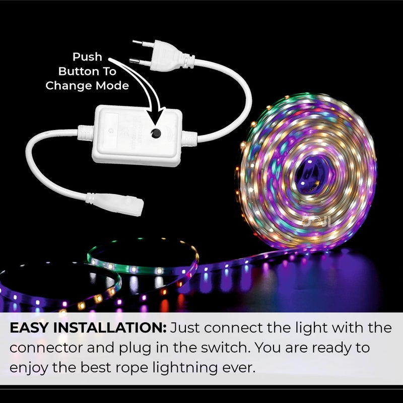 DOJI led Strip Lights Energy Saving led Rope Light Waterproof Strip Lights for Room led Strip Light for False Ceiling Home Decor Lights Home Decoration Diwali Decore 15 Meter Multicolor - Image 5