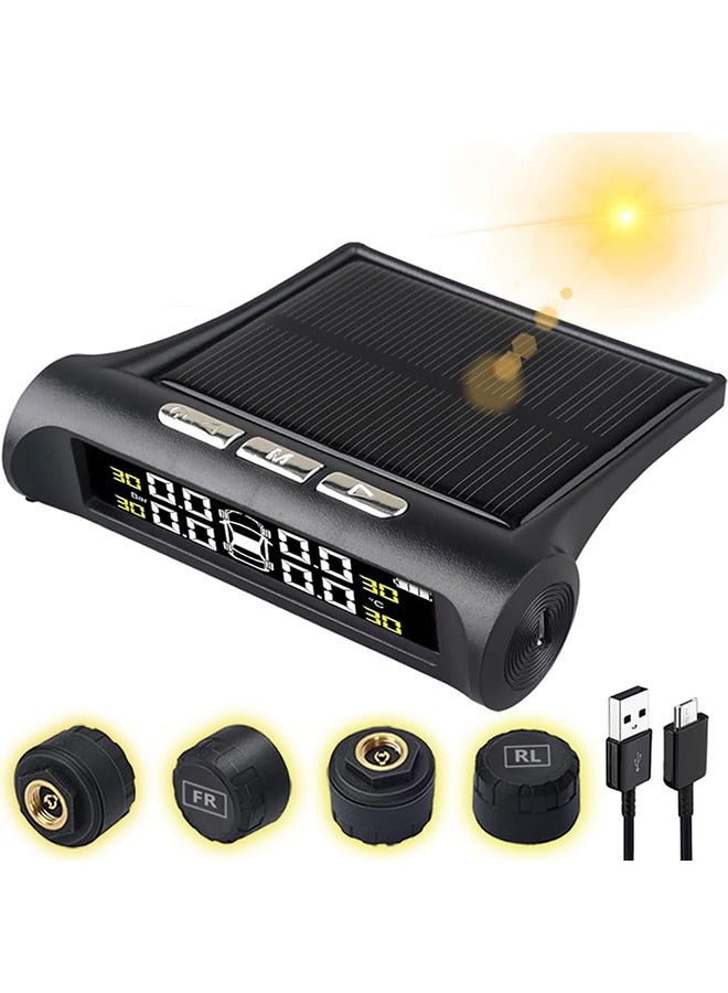 Arabest Car Tire Pressure Solar Energy Monitoring System With 4 External Sensors - Image 1