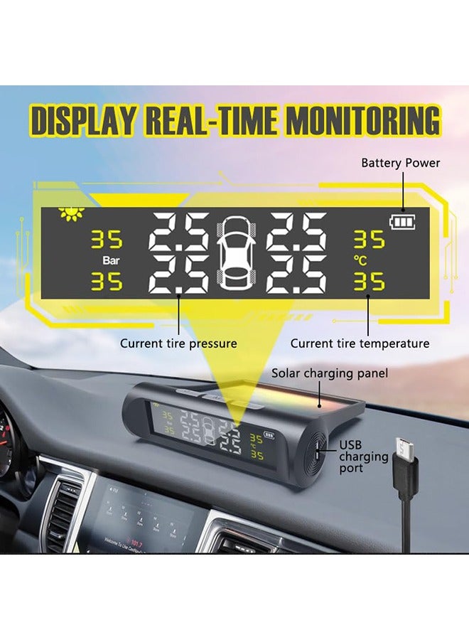 Arabest Car Tire Pressure Solar Energy Monitoring System With 4 External Sensors - Image 5