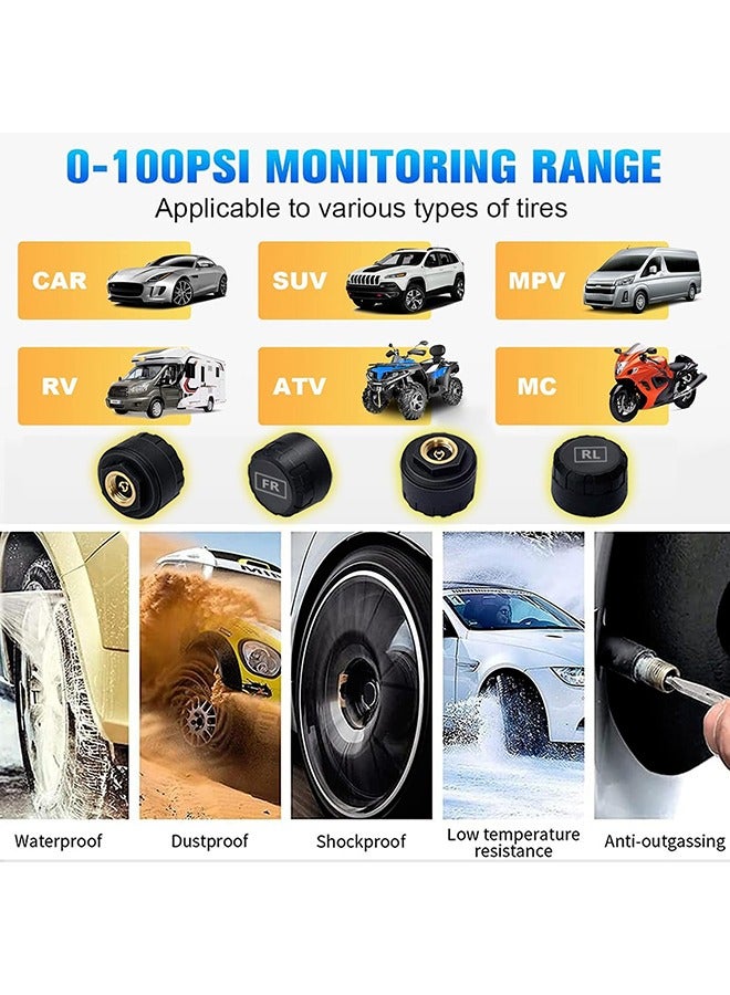 Arabest Car Tire Pressure Solar Energy Monitoring System With 4 External Sensors - Image 3