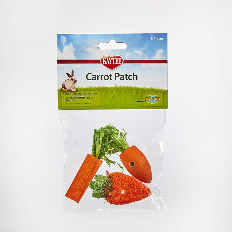 Kaytee Simple practical structure Kaytee 3 Count Chew Toy, Carrot Patch Variety Multi-market varied design options - Image 1