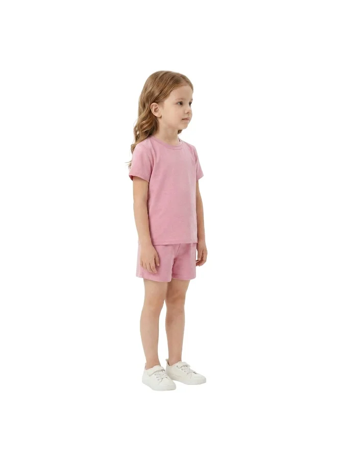 بيداني Girl Lounge Set T-Shirt & Shorts-Pink