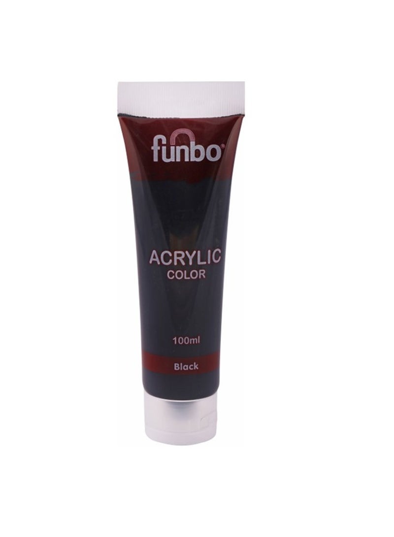 Funbo Acrylic Colour Tube 100ml Black