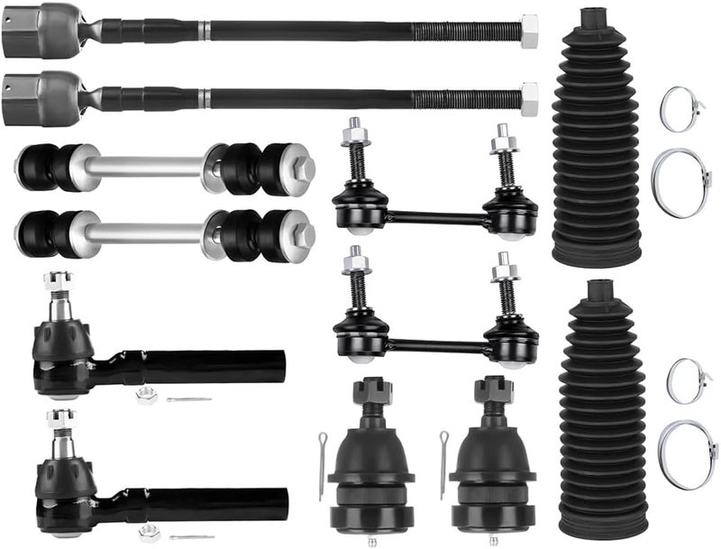SCITOO 12-PC Suspension Kit for 1994-2004 Ford Mustang - Includes Ball Joints, Tie Rods, and Steering Boots - Image 1
