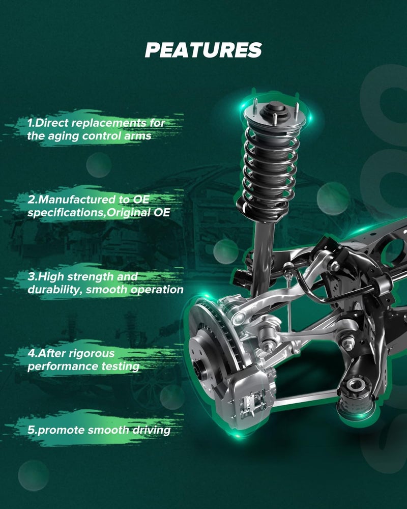 SCITOO 12-PC Suspension Kit for 1994-2004 Ford Mustang - Includes Ball Joints, Tie Rods, and Steering Boots - Image 4