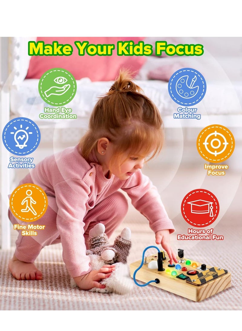 general Busy Board Toys Montessori Toys Sensory Board for Fine Motor Skill Toddler Busy Board Toddler Travel Toys Pre-Kindergarten Toys for Boys and Girls - Image 5