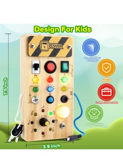 General Busy Board Toys Montessori Toys Sensory Board for Fine Motor Skill Toddler Busy Board Toddler Travel Toys Pre-Kindergarten Toys for Boys and Girls  - Image 4