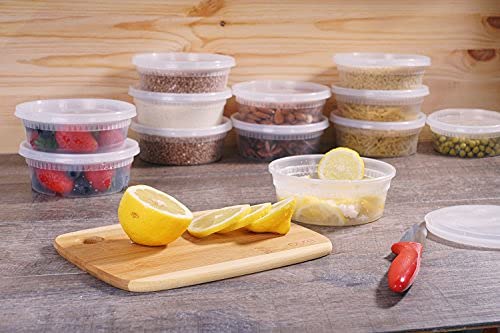 TashiBox [8oz-40 Sets Plastic Containers with Airtight Lids, Food Storage Containers, Deli, Slime, Soup, Meal Prep Containers | BPA Free | Stackable | Leakproof | Microwave/Dishwasher/Freezer Safe - Image 4
