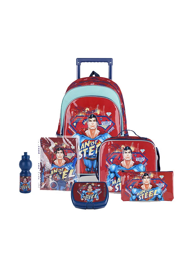 ترو كير 6 In 1 Warner Bros Superman Man Of Steel Trolley Box Set 18 inches