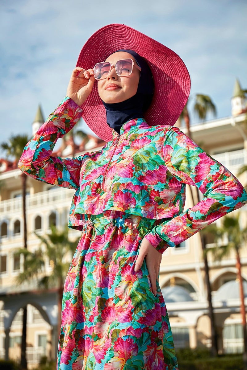 Remsa Mayo Remsa Swimsuit Remsa Fully Covered Hijab Swimsuit with Front Cover R112 Ayşe  - Image 1