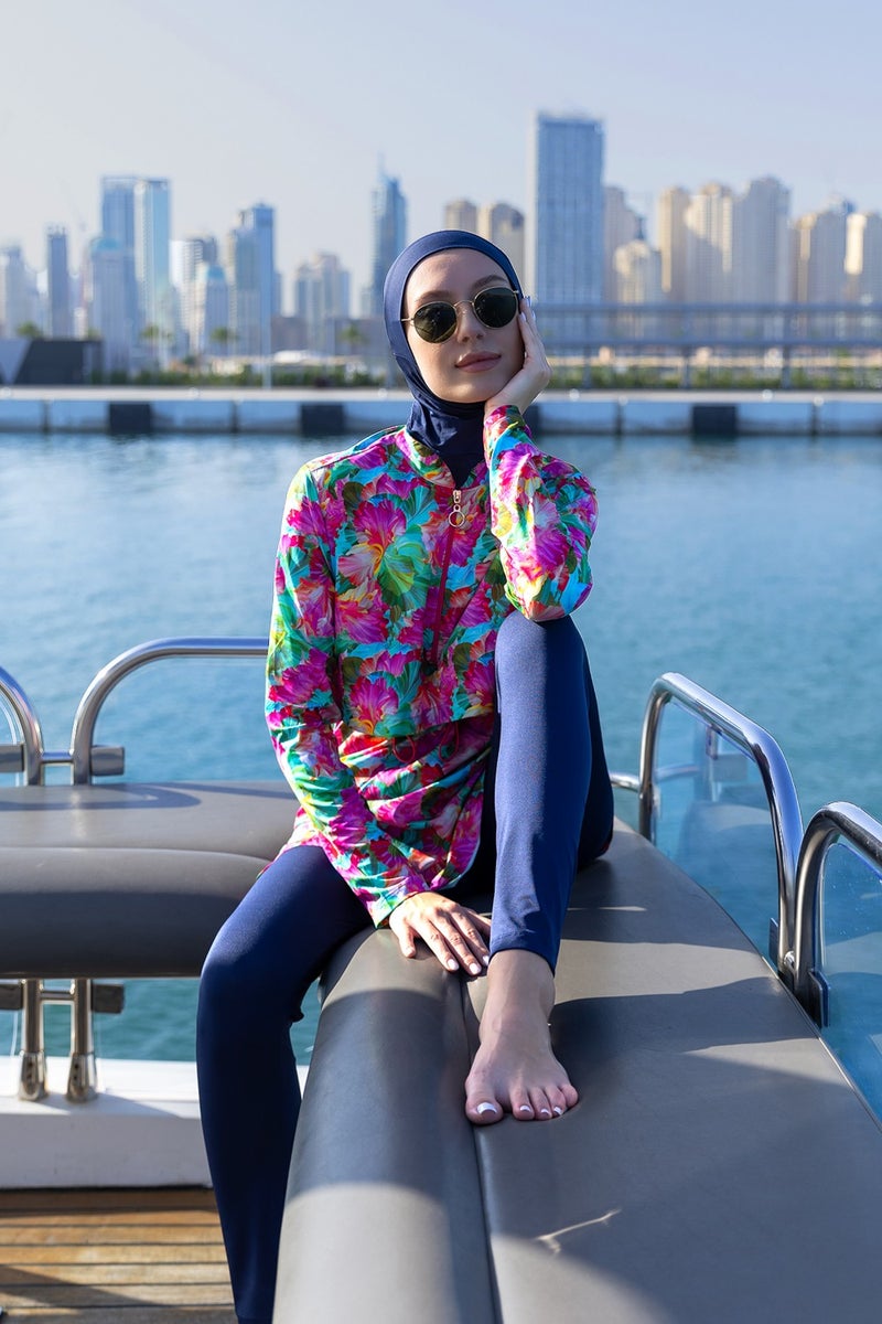 Remsa Mayo Remsa Swimsuit Remsa Fully Covered Hijab Swimsuit with Front Cover R112 Ayşe  - Image 5