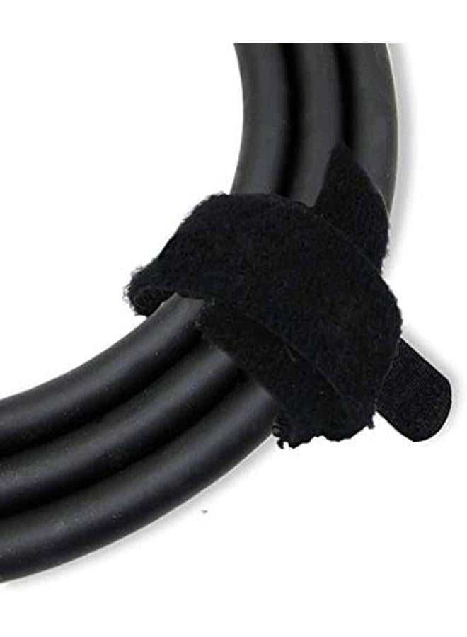 erorex 50 Pcs Reusable Fastening Cable Ties Microfiber Cloth 6 Inch Hook And Loop Cord Ties Black  - Image 4