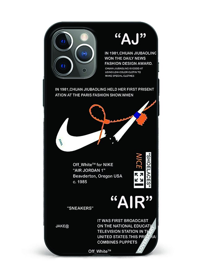 Protective Case Cover For Apple iPhone 11 Pro Max Nike Off Black Design Black