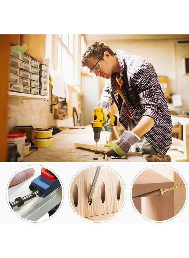 طقم أدوات تثبيت الجيوب الدقيقة بدقة 7 قطع، دليل الحفر بزاوية 15 درجة، محولات أداة 6 و8 و10 مم معدنية - Image 5