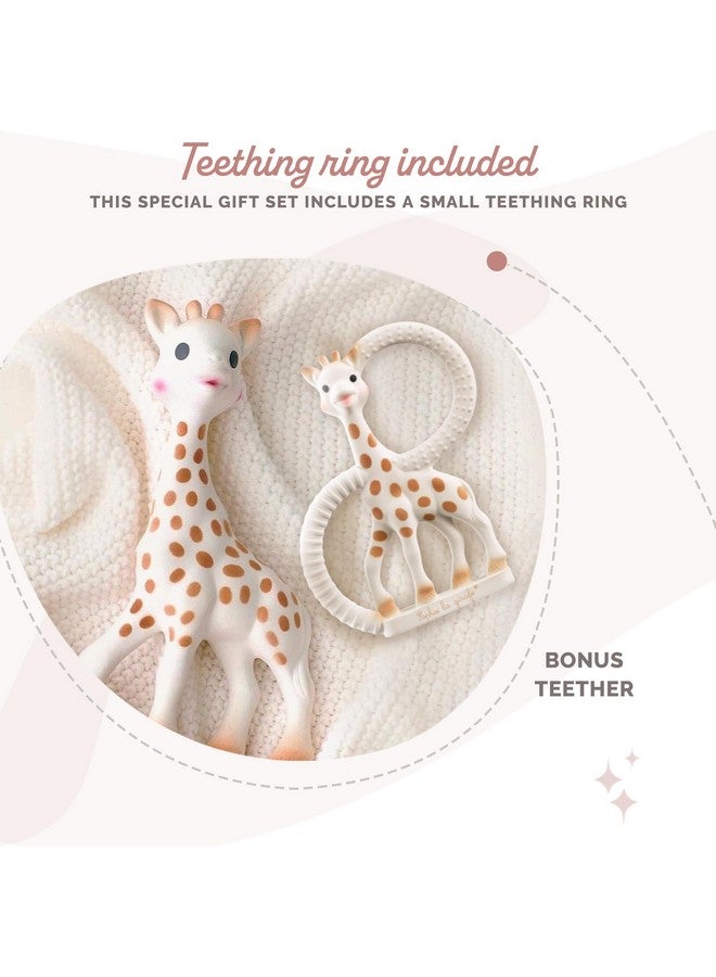 صوفي لا جيراف مجموعة هدايا صوفي الزرافة الكلاسيكية رقم 1 | تتضمن حقيبة هدايا، وبطاقة، وصوفي الزرافة، وحلقة تسنين | مصنوعة من مطاط طبيعي | مصممة للأطفال في مرحلة التسنين - Image 1